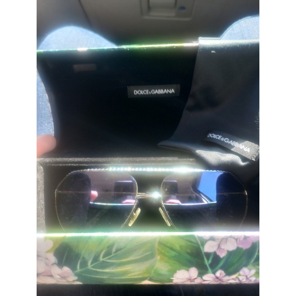 Dolce And Gabbana Rope Aviator Floral Sunglasses Dg2191‎ Discontinued With Case - Picture 1 of 13